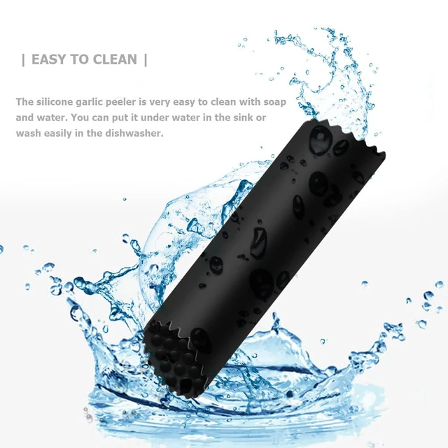 Alt view image 6 of 7 - Garlic Peeler Silicone Garlic Skin Remover Roller Garlic Tube Rollers Skin Remover, Garlic Roller Peeling Tube Tool for Useful Kitchen Tools (Black)