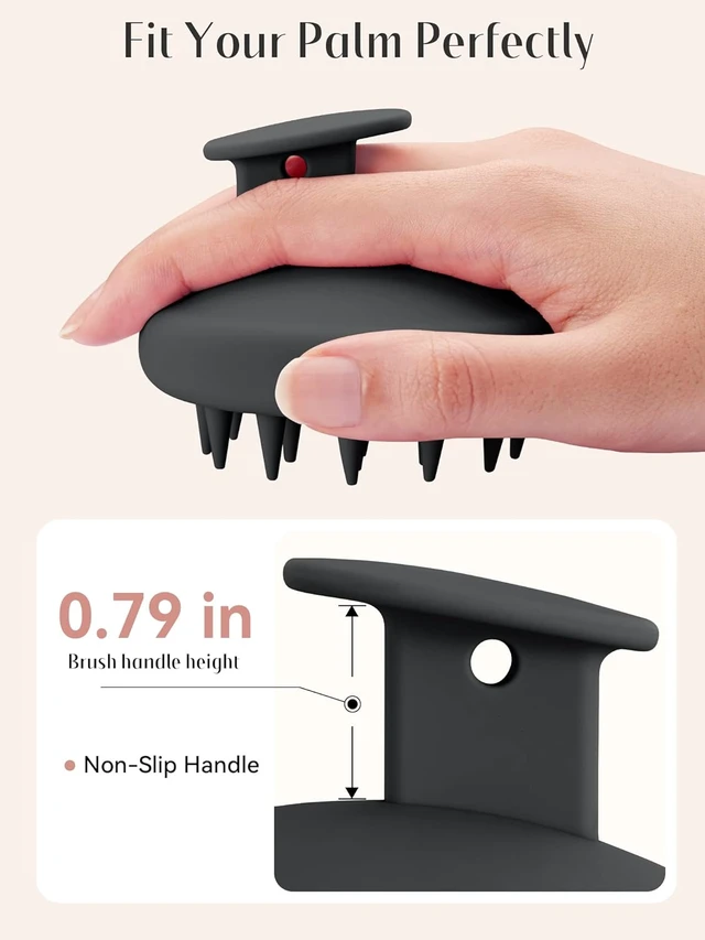 Alt view image 5 of 6 - HEETA Silicone Scalp Massager Hair Scrubber Shampoo Brush for Hair Growth