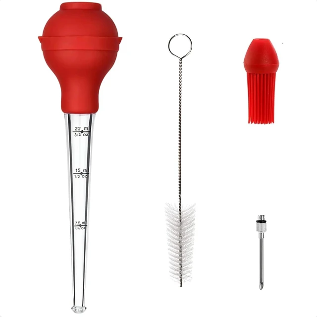 Main image of Mikim Turkey Baster Syringe Large, Long Meat Basters, 3/4 oz, Gift Package