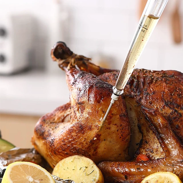 Alt view image 6 of 6 - Mikim Turkey Baster Syringe Large, Long Meat Basters, 3/4 oz, Gift Package
