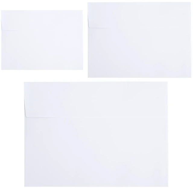Main image of 50 Pack 4x6 White A4 Envelopes - Self Seal for Weddings, Invitations, Greeting Cards, Mailing, Photos