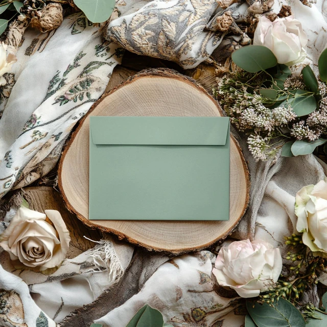 Alt view image 6 of 7 - Slapaflife 50 Packs 5x7 Envelopes, Sage Green 5x7 Envelopes for Invitations, Wedding, Postcards, Greeting Cards, Mailing