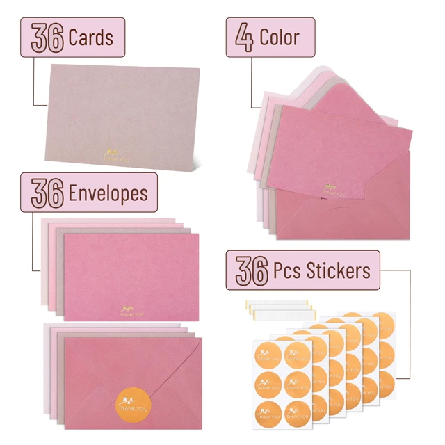 Alt view image 6 of 6 - Mr. Pen- Blank Thank You Cards with Envelopes, 36 Pack, 4x6