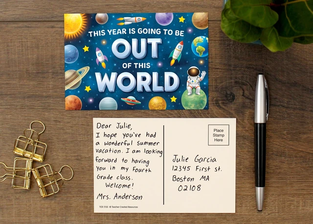 Alt view image 2 of 6 - Teacher Created Resources Outer Space Crew Postcards (TCR9351)