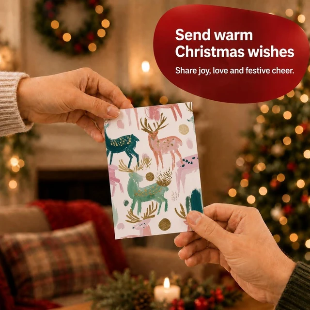 Alt view image 2 of 6 - Old English Company Christmas Cards Packs of 20, 5 Modern Pink Gold Xmas Designs, Eco-friendly and Made in UK, Blank Inside with Premium Envelopes, 2026 Multipack Bulk Set, For Female Friends Family