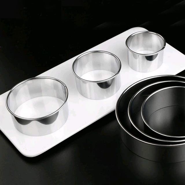 Alt view image 5 of 6 - Cookie Cutters - Biscuit Cutters/Stainless Steel Dumpling Cutters/Cake Pastry Cutters/Cake Cookie Scone Cutters Molds stamps for Cooking Baking (3Pcs, Round Edge)