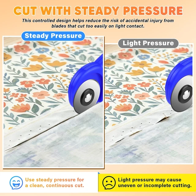 Alt view image 6 of 6 - DIYSELF 5 Pack 45mm Rotary Cutter Blades, SK7 Rotary Blade Replacements