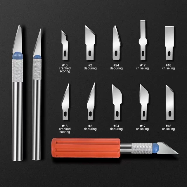 Alt view image 3 of 7 - 13Piece Exacto Knife Set, Precision Craft Kit with Assorted Blades