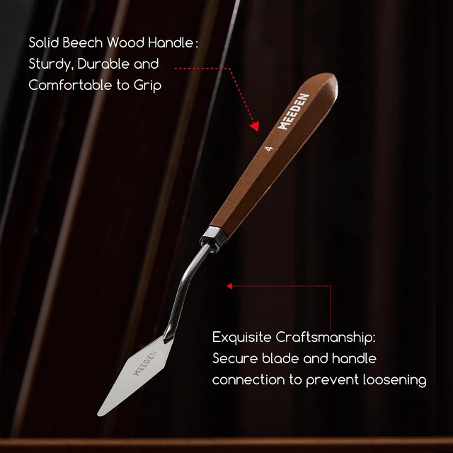 Alt view image 4 of 6 - MEEDEN Artist Mixing Scraper Knife: 9.37" Flexible Stainless Steel, #17
