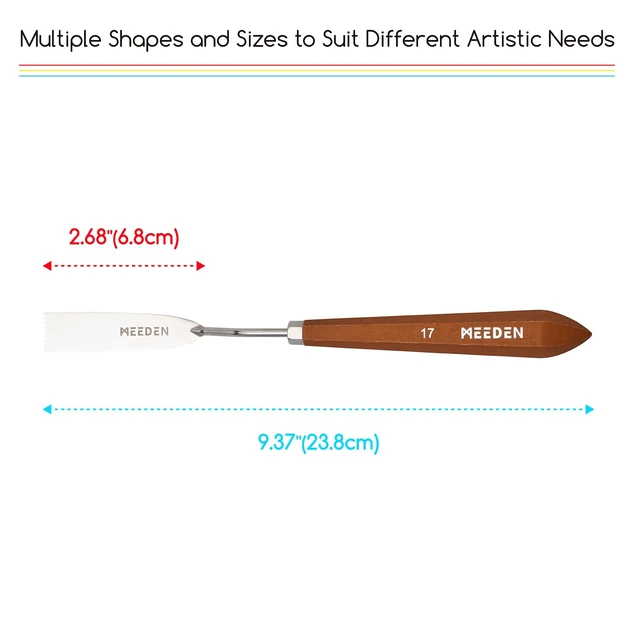 Alt view image 2 of 6 - MEEDEN Artist Mixing Scraper Knife: 9.37" Flexible Stainless Steel, #17
