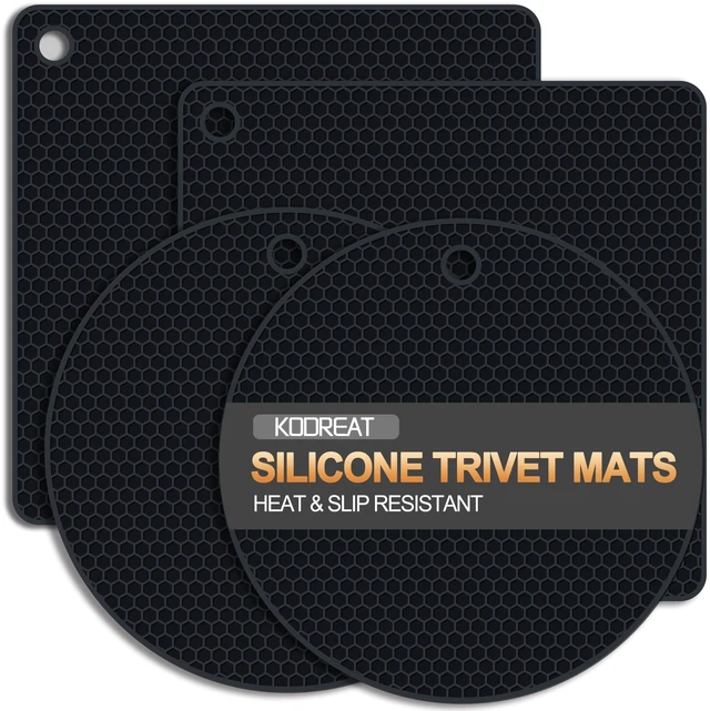 Main image of 4 Pack Silicone Trivets for Hot Dishes