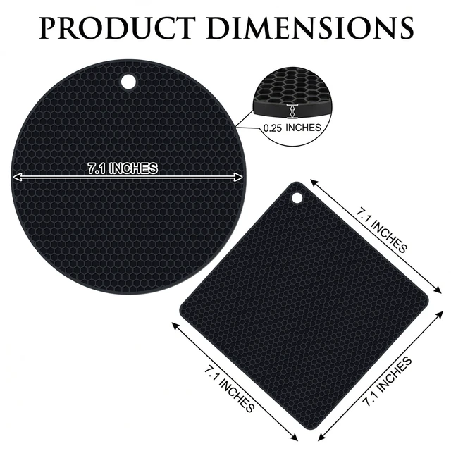 Alt view image 5 of 7 - 4 Pack Silicone Trivets for Hot Dishes