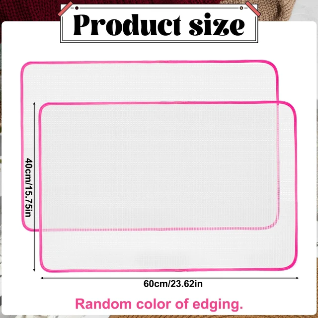 Alt view image 5 of 7 - 2 Pack Pressing Cloth for Ironing,15.7 × 23.6 Inch Mesh Cloth Ironing Pad Ironing Cloth to Protect Clothes, Scorch-Saving Insulation Press Cloth for Ironing (Pink)