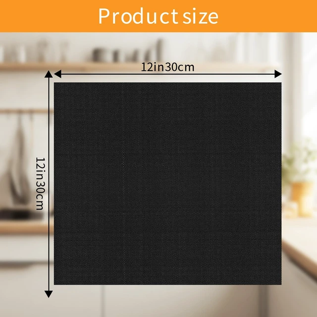 Alt view image 4 of 7 - Oven Liners for Emeril Lagasse 26 QT Air Fryer, 12"x12" Oven Liner for Bottom of Oven Non-Stick Heat-Resistant Reusable Mats for Ninja Breville Cuisinart Air Fryer Toaster Oven, 4 Pack