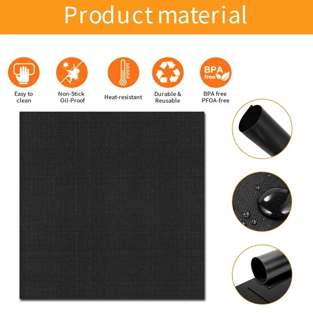 Alt view image 3 of 7 - Oven Liners for Emeril Lagasse 26 QT Air Fryer, 12"x12" Oven Liner for Bottom of Oven Non-Stick Heat-Resistant Reusable Mats for Ninja Breville Cuisinart Air Fryer Toaster Oven, 4 Pack