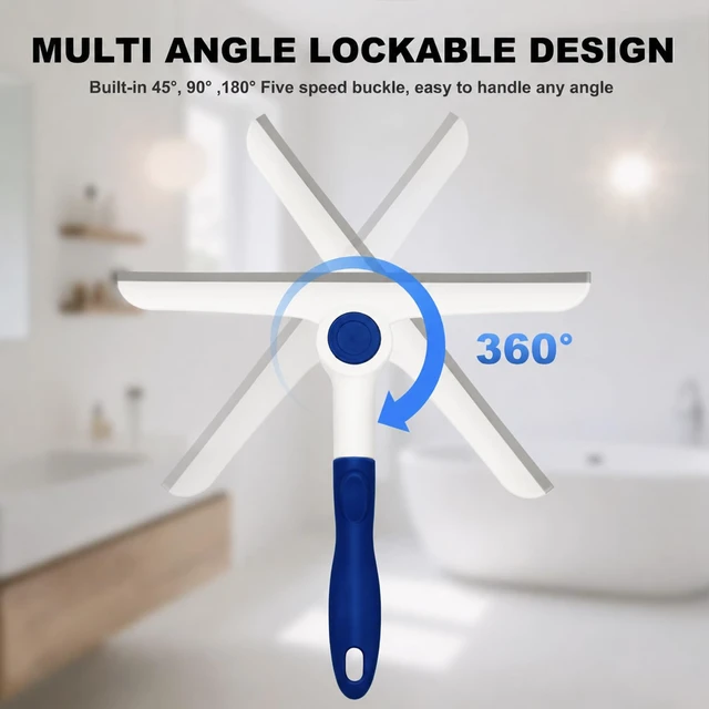Alt view image 4 of 6 - Window Squeegee for Glass Doors,All-Purpose 9.7 Window Cleaning Squeegee, Handheld for Windows, Car Windshields & More,Blue (9.7" Window Squeegee)