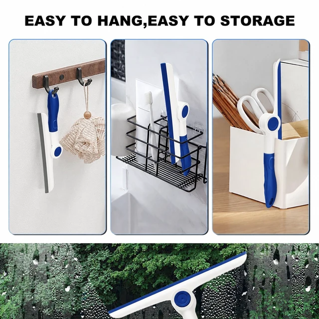 Alt view image 5 of 6 - Window Squeegee for Glass Doors,All-Purpose 9.7 Window Cleaning Squeegee, Handheld for Windows, Car Windshields & More,Blue (9.7" Window Squeegee)