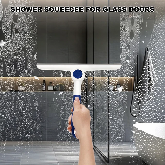 Alt view image 3 of 6 - Window Squeegee for Glass Doors,All-Purpose 9.7 Window Cleaning Squeegee, Handheld for Windows, Car Windshields & More,Blue (9.7" Window Squeegee)