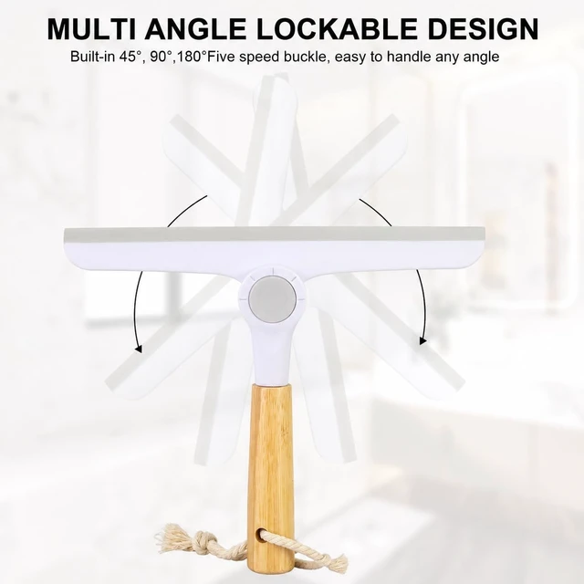Alt view image 3 of 6 - Window Squeegee for Glass Doors,All-Purpose 9.7 Window Cleaning Squeegee, Handheld for Windows, Car Windshields & More,Grey (9.5" Shower Squeegee)