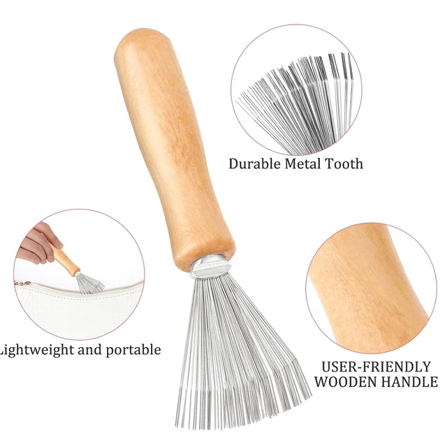 Alt view image 3 of 7 - Comb and Brush Cleaner Tool Set - 3 Pieces with Rake Design for Home and Salon Use