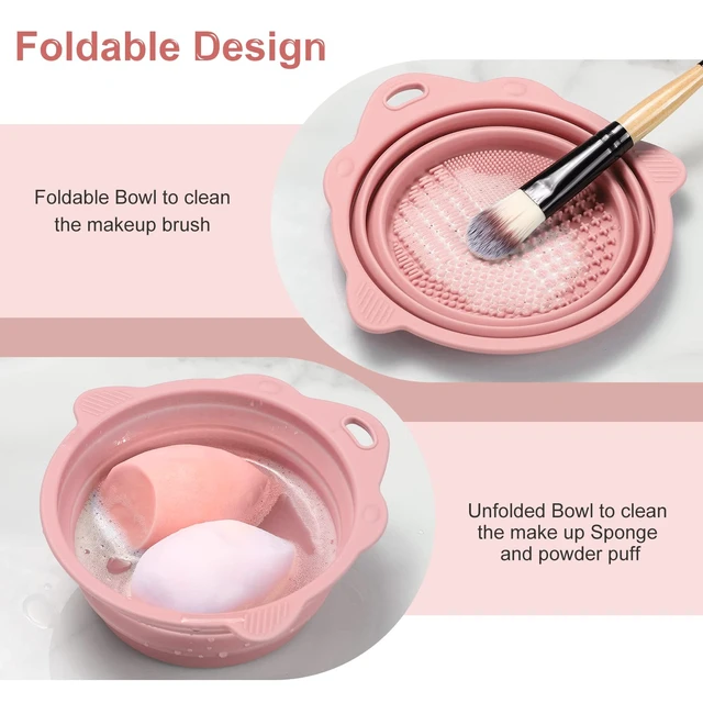 Alt view image 7 of 7 - Etercycle Foldable Silicone Makeup Brush Cleaner Bowl