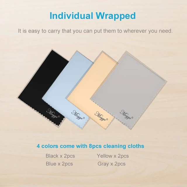Alt view image 6 of 7 - 8 PCS Eyeglass Microfiber Cleaning Cloth for Glasses, 6 x7 in Cleaner