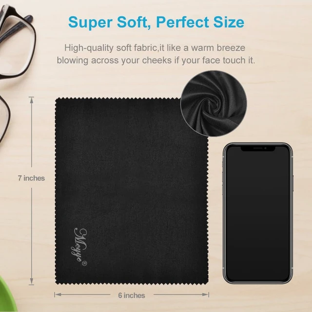 Alt view image 3 of 7 - 8 PCS Eyeglass Microfiber Cleaning Cloth for Glasses, 6 x7 in Cleaner