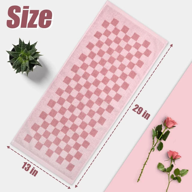 Alt view image 4 of 7 - 1 PCS.Hotel, Spa, Beauty, Gym, Bathroom - Remains Soft After Multiple Washes (Hot Pink) , 100% Cotton, 13" X 29", Soft Absorbent for Women Girls - Vibrant Cute Towels Brighten Up Your Home Decor