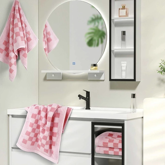 Alt view image 7 of 7 - 1 PCS.Hotel, Spa, Beauty, Gym, Bathroom - Remains Soft After Multiple Washes (Hot Pink) , 100% Cotton, 13" X 29", Soft Absorbent for Women Girls - Vibrant Cute Towels Brighten Up Your Home Decor