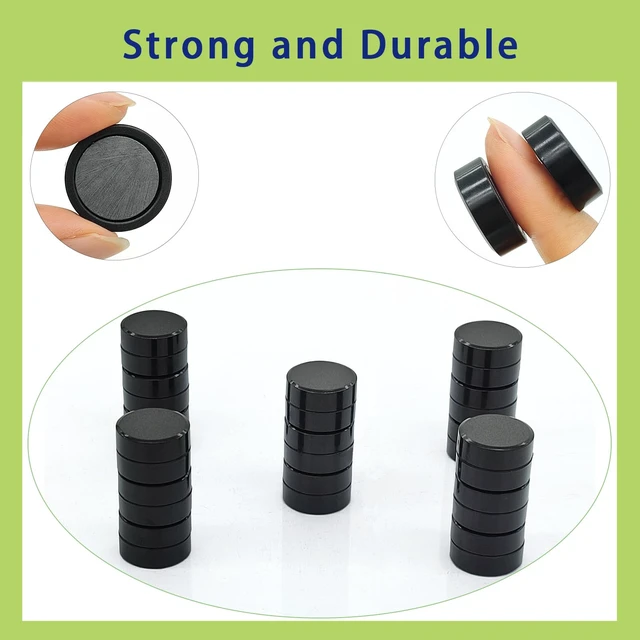 Alt view image 7 of 7 - 10 Pack Heavy Duty Round Fridge Magnets, Small Cute for Whiteboard
