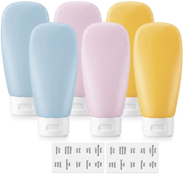 Main image of DEWSENSI Travel Bottles for Toiletries 6 Pack, Leakproof 2 oz TSA Approved Travel Size Containers, BPA Free Plastic Shampoo and Conditioner Bottles, Camping Travel Essentials