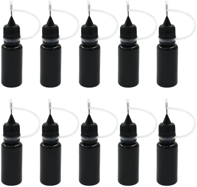 Main image of Zorfeter 10ml Black Precision Tip Applicator Bottles, 10 Pcs