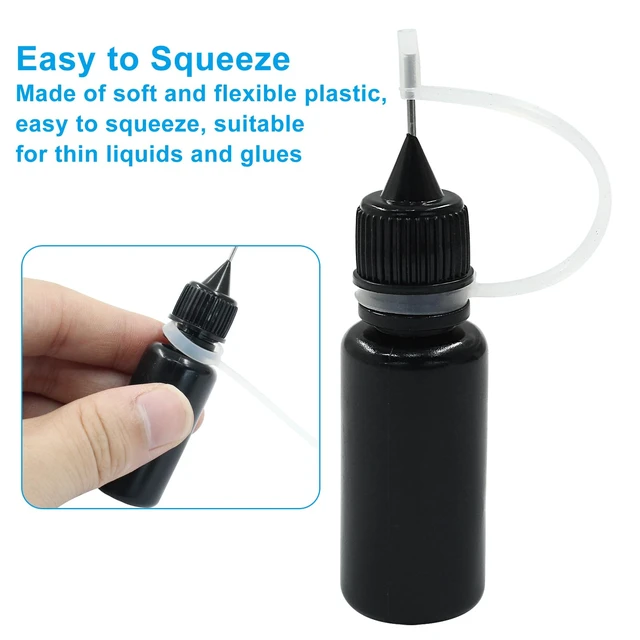 Alt view image 2 of 5 - Zorfeter 10ml Black Precision Tip Applicator Bottles, 10 Pcs