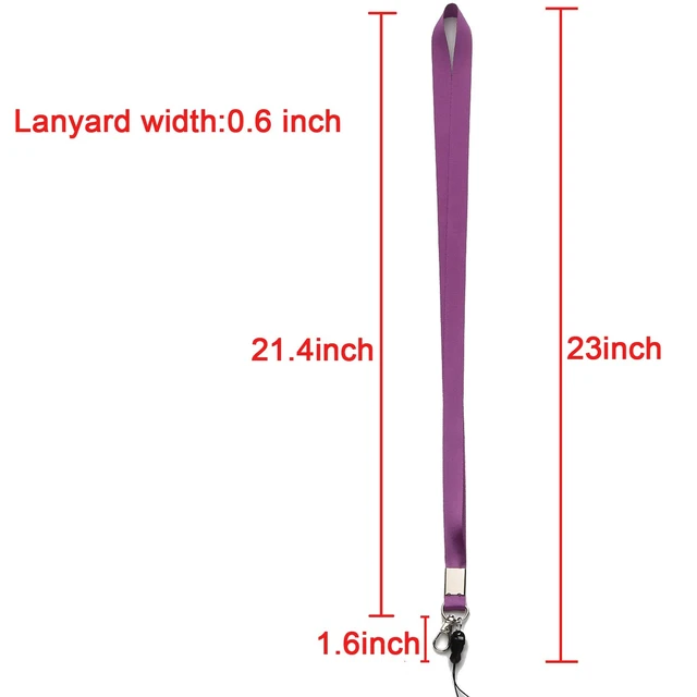 Alt view image 7 of 7 - 2Pack Horizontal ID Badge Holders with Neck Lanyards with Clip,Purple,Grey