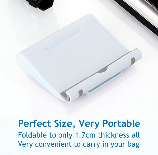 Alt view image 5 of 7 - Cell Phone Stand, Desktop Holder for Smartphones, Phones & Tablets (White)