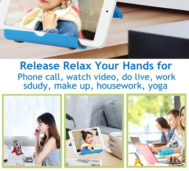 Alt view image 4 of 7 - Cell Phone Stand, Desktop Holder for Smartphones, Phones & Tablets (White)