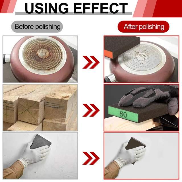 Alt view image 3 of 7 - YNZDRWA 8 Pack Sanding Sponge, 60/80/120/220 Grit Sanding Blocks Assortment