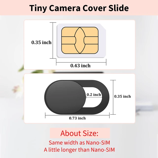 Alt view image 2 of 6 - Yilador Webcam Cover 3 Pack, 0.03 inch Ultra Thin Laptop Camera Cover Slide