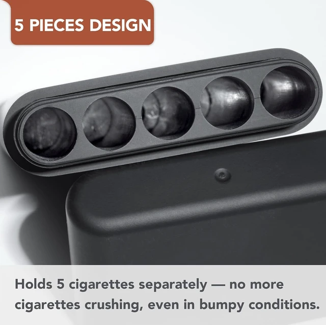 Alt view image 3 of 6 - Smell Proof Cigarette Case, 5-Slot Cone Holder, Pre Roll Container