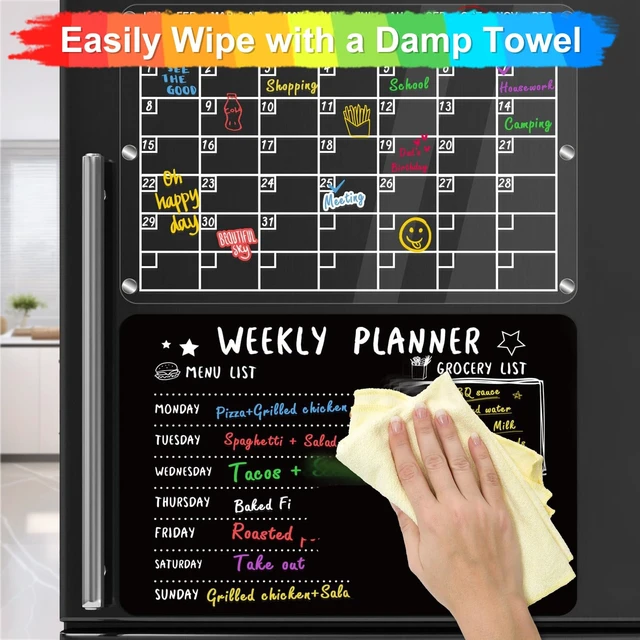 Alt view image 2 of 6 - Liquid Chalk Markers for Acrylic Calendar Planning Board - Fine Tip Wet Erase Markers for Dry Erase Board, Whiteboard, Glass, Mirror - 1mm Fine Point, Easy to Erase, Quick Drying (10 Color)