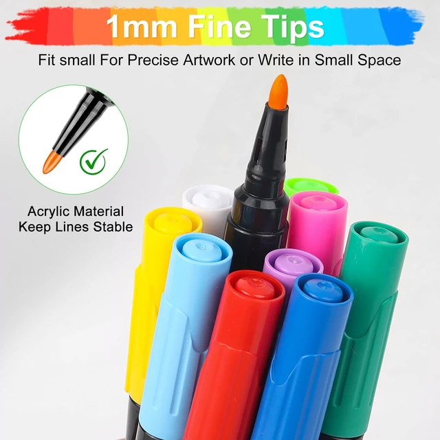 Alt view image 6 of 6 - Liquid Chalk Markers for Acrylic Calendar Planning Board - Fine Tip Wet Erase Markers for Dry Erase Board, Whiteboard, Glass, Mirror - 1mm Fine Point, Easy to Erase, Quick Drying (10 Color)