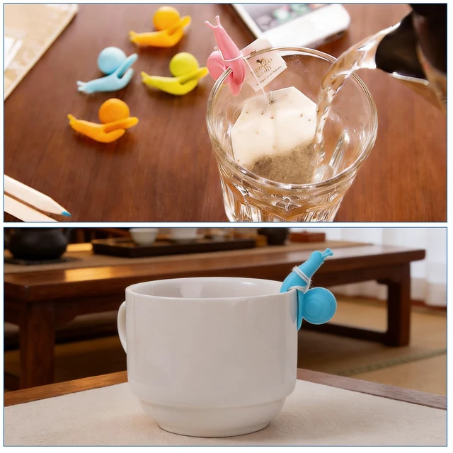 Alt view image 4 of 7 - Ymapinc Snail Tea Bag Holders (10-Pack) for Mugs
