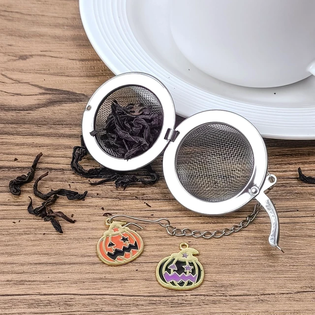 Alt view image 4 of 7 - Halloween 2PC Tea Infuser, 2.1 inch Tea Ball with Pumpkin Ornaments