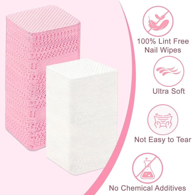 Alt view image 6 of 7 - 720Pcs Lint Free Nail Wipes, Polish Remover, No lint Absorbent Soft