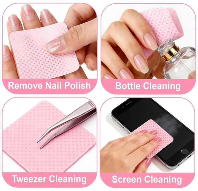 Alt view image 5 of 7 - 720Pcs Lint Free Nail Wipes, Polish Remover, No lint Absorbent Soft