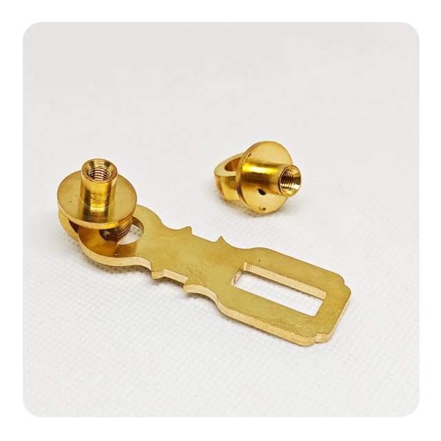 Alt view image 3 of 7 - 2.55 Antique Solid Brass Padlock Hasp Door Clasp, Vintage Heavy Duty Gate Latch Lock, Polished Brass Hasp Set for Sheds and Outdoor Use
