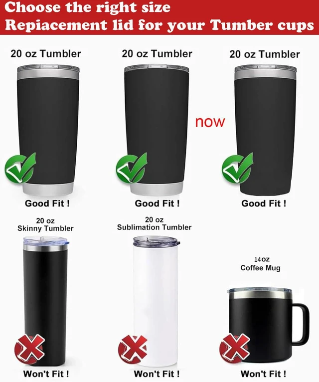 Alt view image 2 of 6 - 4 Pack 20 oz Tumbler Lid, Replacement Lids Compatible for YETI 20 oz Tumbler,Travel Mug,Spill Proof Splash Resistant Silicone Sliding Covers,Straw Friendly, BPA Free
