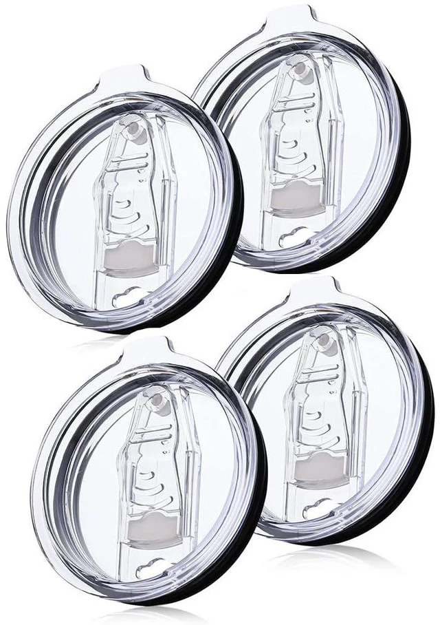 Main image of 4 Pack 20 oz Tumbler Lid, Replacement Lids Compatible for YETI 20 oz Tumbler,Travel Mug,Spill Proof Splash Resistant Silicone Sliding Covers,Straw Friendly, BPA Free