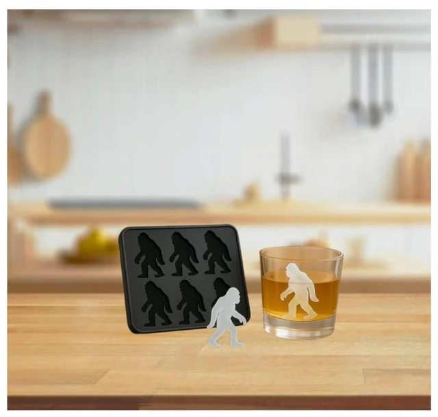 Alt view image 4 of 7 - Bigfoot Ice Cube Mold 6-Cavity Silicone Monster Ice Tray for Whiskey & Cocktails, Funny Reusable Ice Molds for Parties, Easy Release Novelty Ice Luge Cube Maker