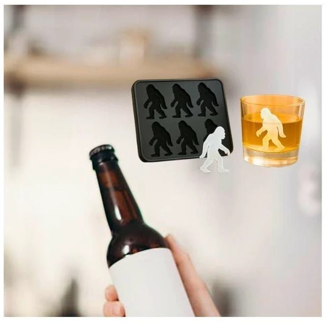 Alt view image 6 of 7 - Bigfoot Ice Cube Mold 6-Cavity Silicone Monster Ice Tray for Whiskey & Cocktails, Funny Reusable Ice Molds for Parties, Easy Release Novelty Ice Luge Cube Maker